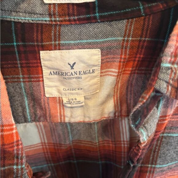 American Eagle Outfitters Multicolor Plaid Shirt - Picture 3 of 4